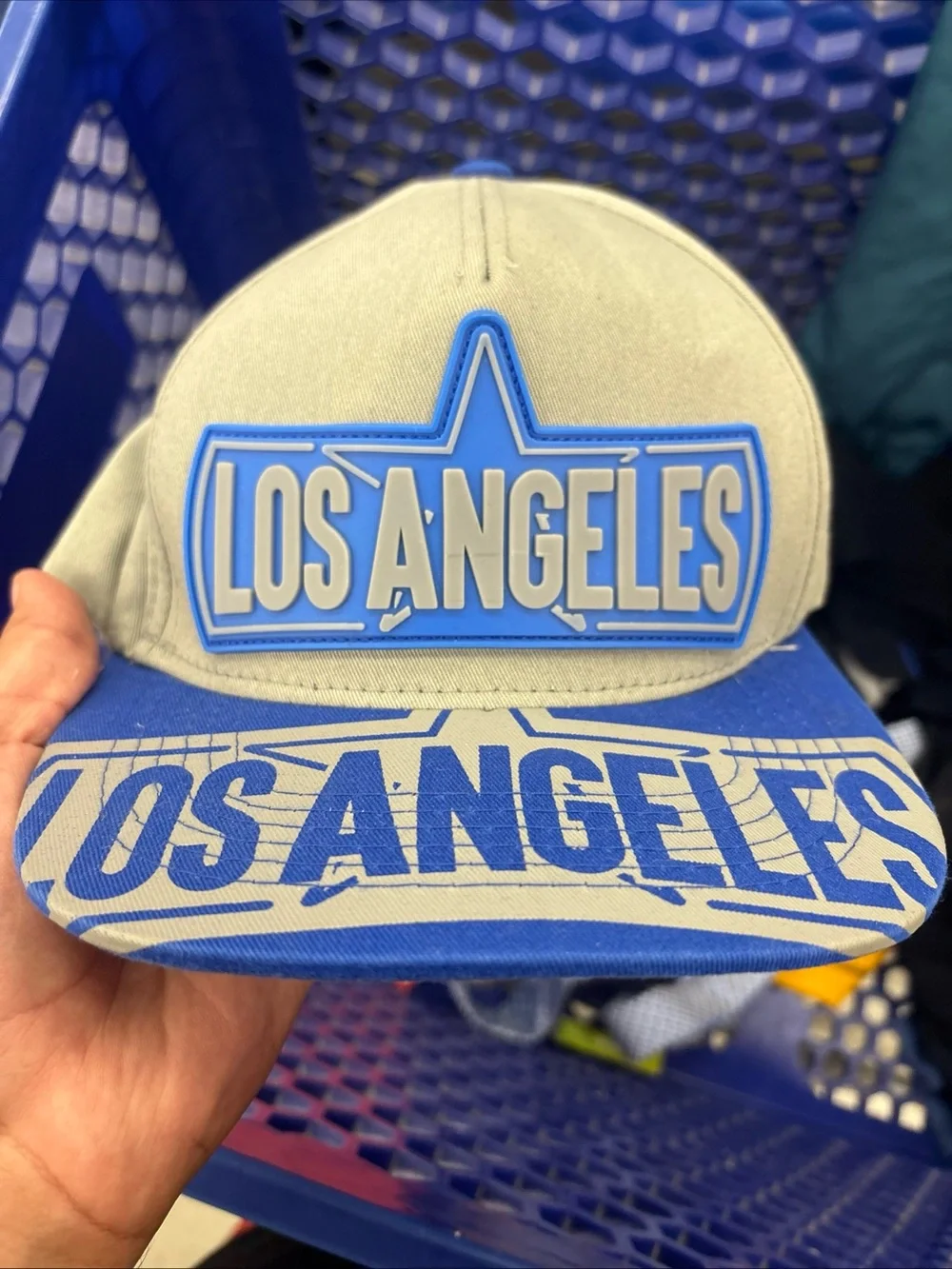 Los Angeles Kids Snapback Hat - Blue & Gray
